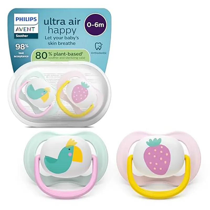Ultra Air Meisje Fopspeen 2 Eenheden van Philips Avent – productfoto