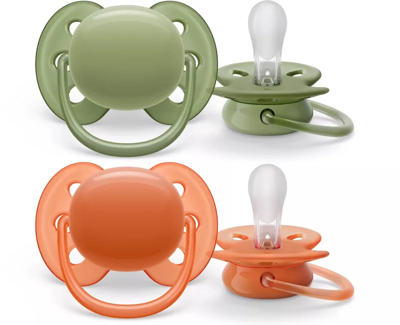 ultra soft Fopspeen fra Philips Avent i Grøn, Orange – produktbillede
