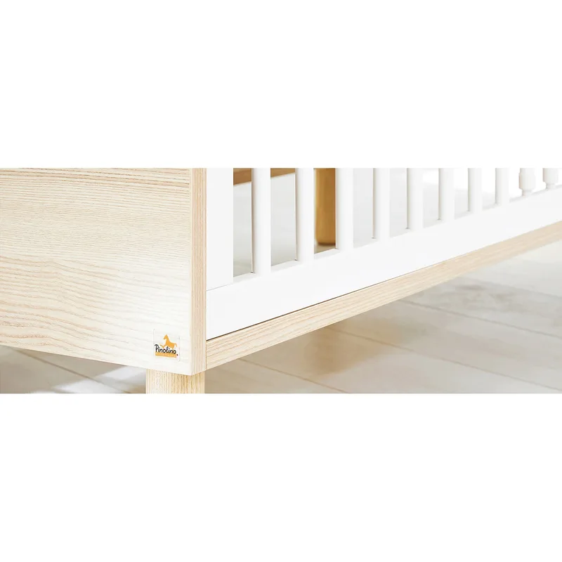 Babybett Flow 70x140 cm de Pinolino en Blanc, 145 × 75 × 85 mm – photo produit