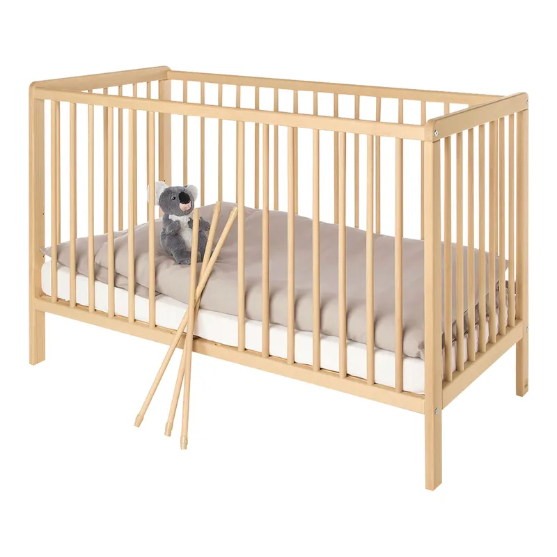 Babybett Hanna 60x120 cm von Pinolino in Natur, 124 × 64 × 85 mm – Produktfoto