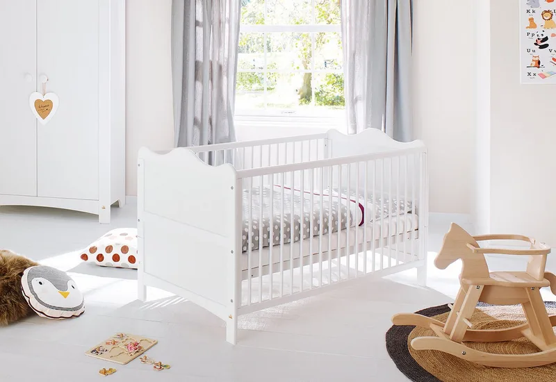 Babybett Kinderbett 'Florentina' von Pinolino in Weiß – Produktfoto 4 von 4