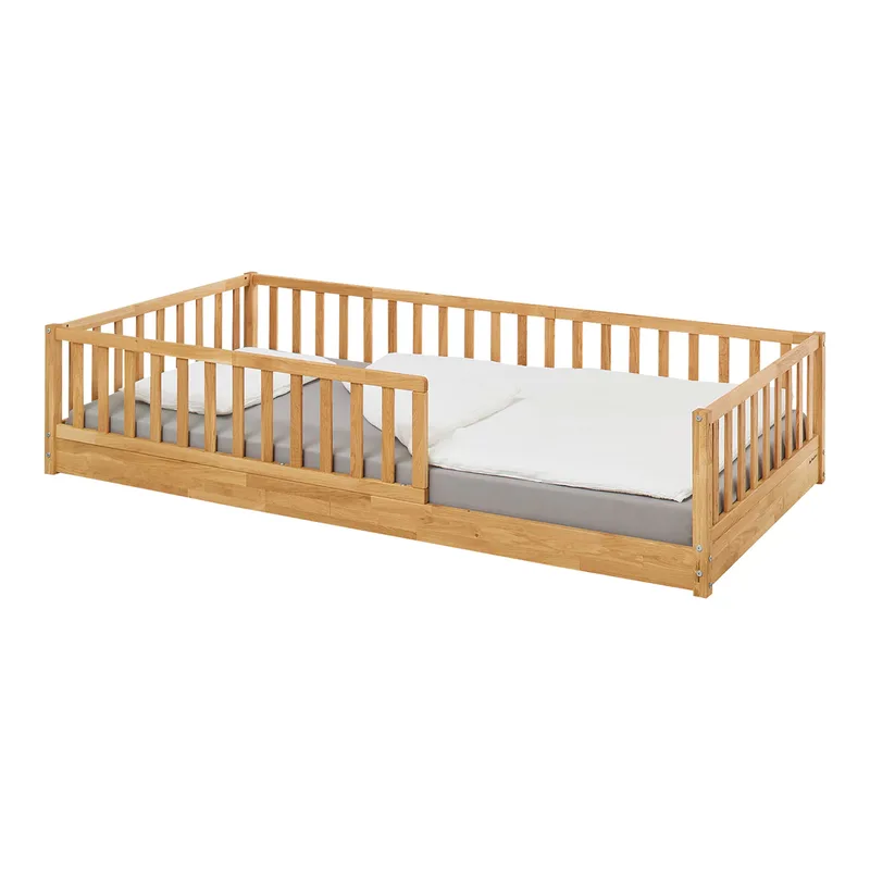 Bodenbett Eik 90 x 200 cm by Pinolino in Natural, 208 × 98 × 44 mm – product photo