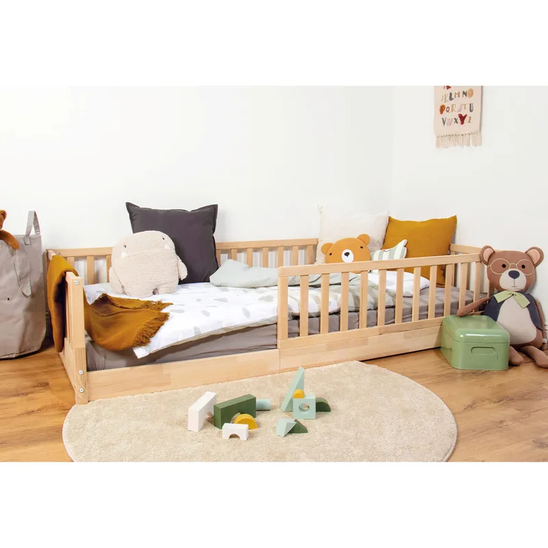 Bodenbett Evi 90x200cm von Pinolino in Weiß, 208 × 98 × 44 mm – Produktfoto