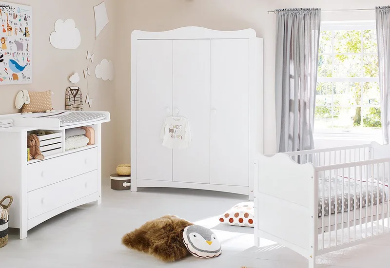 Kinderkleiderschrank Kleiderschrank 'Florentina' groß by Pinolino in White – product photo 3 of 3