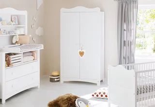 Kinderkleiderschrank Kleiderschrank 'Florentina' fra Pinolino i Hvid – produktbillede 3 af 3