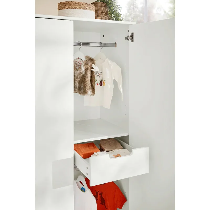 Kleiderschrank Juna groß van Pinolino in Wit, 129 × 190 mm – productfoto