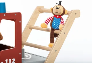 Lauflernwagen Feuerwehrauto Fred, aus Holz de Pinolino en Rouge – photo produit 2 sur 3