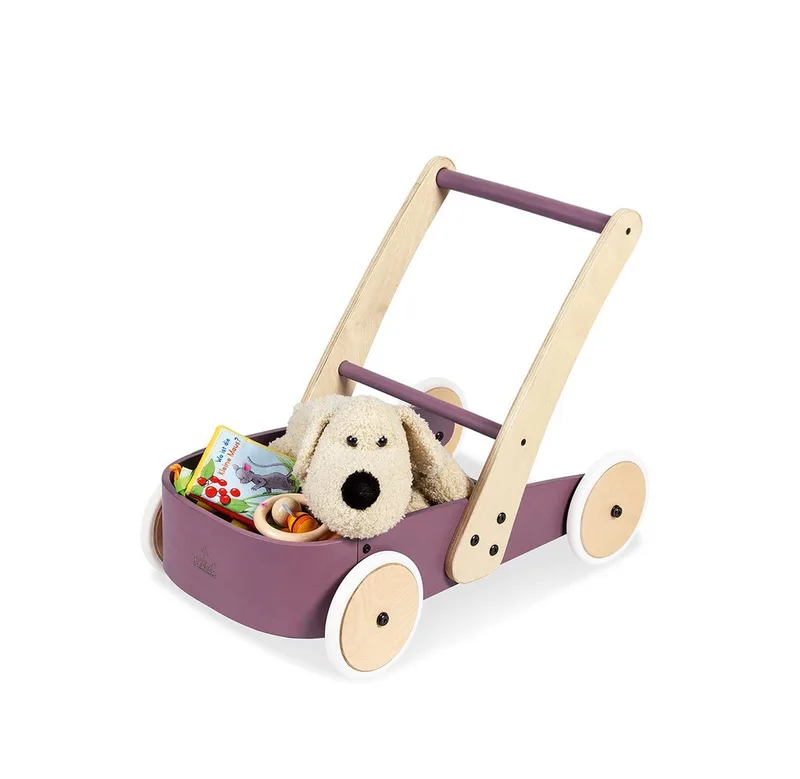 Massiv gåvogn Fiete, brombær Pinolino Baby Legetøj 049904 van Pinolino in Paars – productfoto