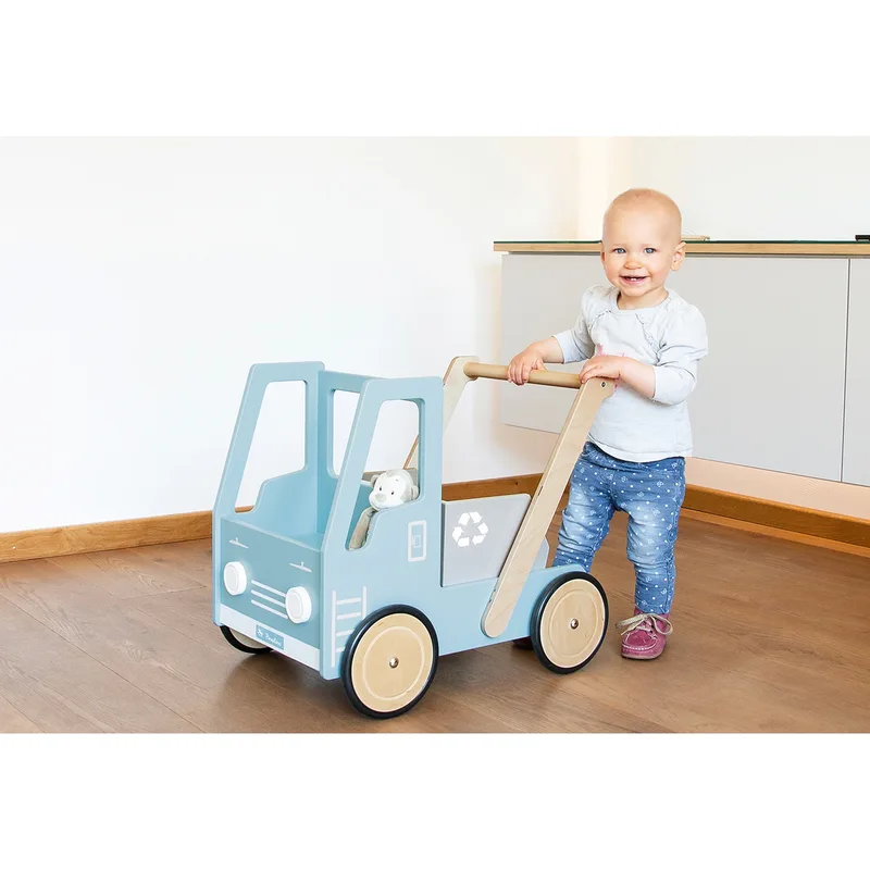 Lauflernwagen Kipplaster Fred van Pinolino in Lichtblauw, 54 × 38 × 48 mm – productfoto 2 van 3
