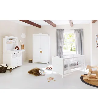 Pinolino 3-tlg. Babyzimmer Florentina breit mit Regal de Pinolino en Blanc – photo produit 1 sur 3