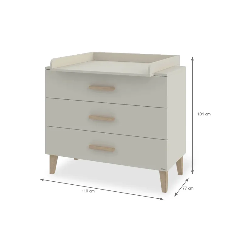 Wickelkommode Tami breit by Pinolino in Beige, 110 × 101 mm – product photo
