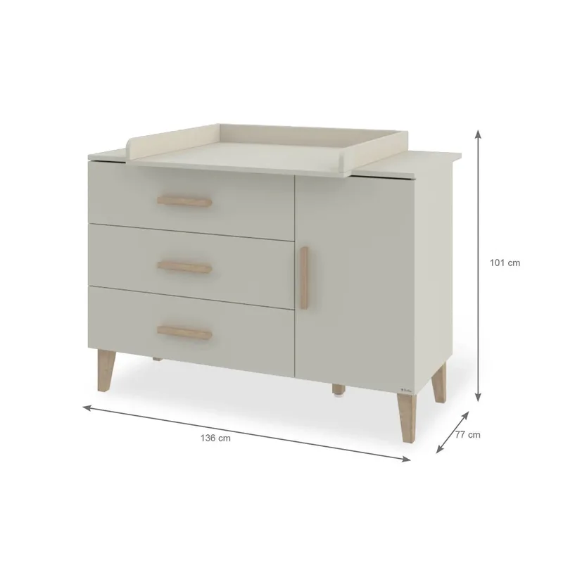 Wickelkommode Tami extrabreit by Pinolino in Beige, 136 × 101 mm – product photo