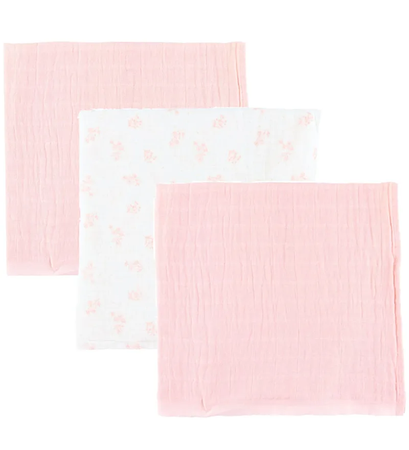 Hydrofiele Doek - 3-pack - 65x65 cm - Gesluierd Rose by Pippi Baby – product photo
