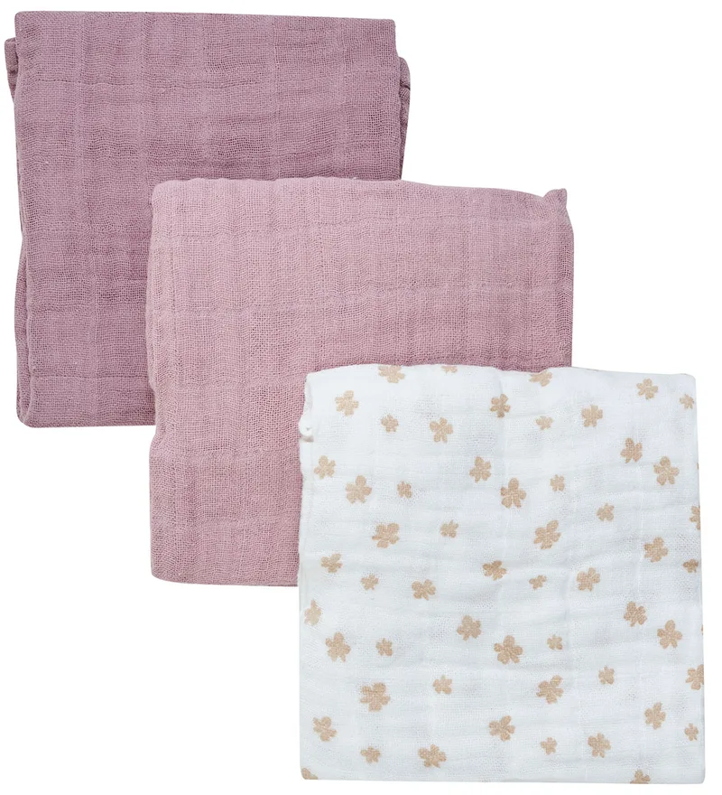 Hydrofiele Doek - 3-pack - 65x65 cm - Quail de Pippi Baby – photo produit