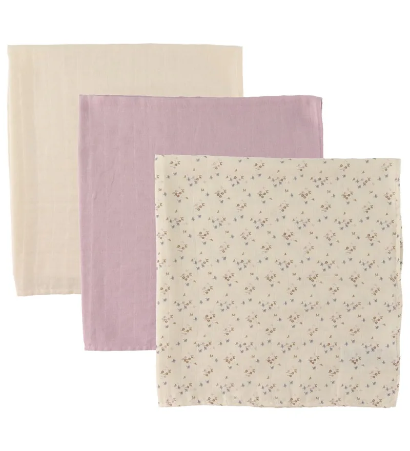 Hydrofiele Doek - 3-pack - 70x70 cm - Gepolijst Lilac by Pippi Baby – product photo