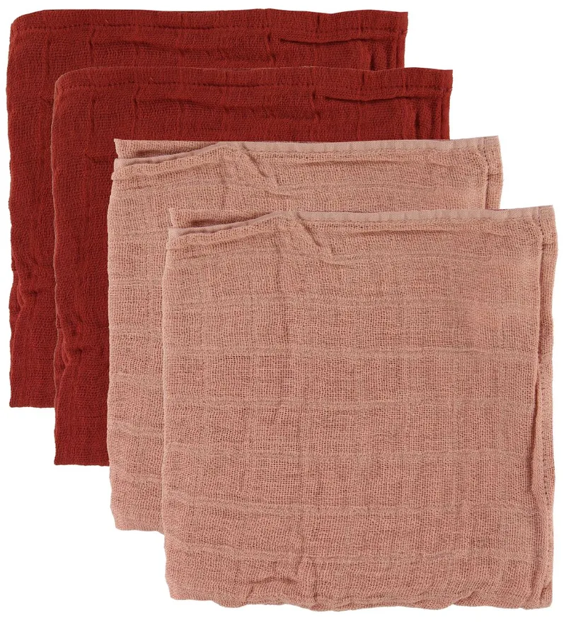 Hydrofiele Doek - 4-pack - 65x65 - Misty Rose by Pippi Baby – product photo