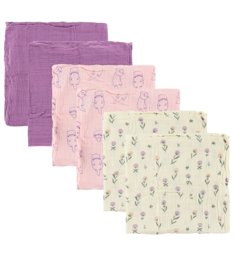 Hydrofiele Doek - 6-pack - 65x65 cm - Orchid by Pippi Baby – product photo