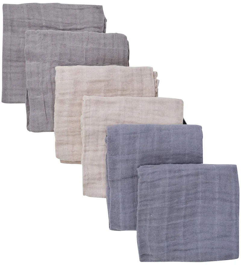Hydrofiele Doek - 6-pack - 65x65 cm - Passaatwinden by Pippi Baby – product photo