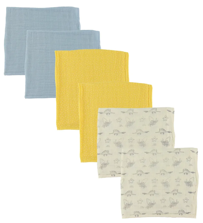 Hydrofiele Doek - 6-pack - 65x65 cm - Snapdragon fra Pippi Baby – produktbillede