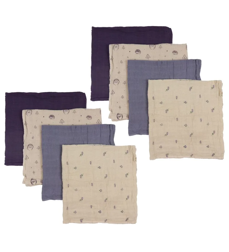 Hydrofiele Doek - 8-pack - 65x65 cm - Nirvana by Pippi Baby – product photo