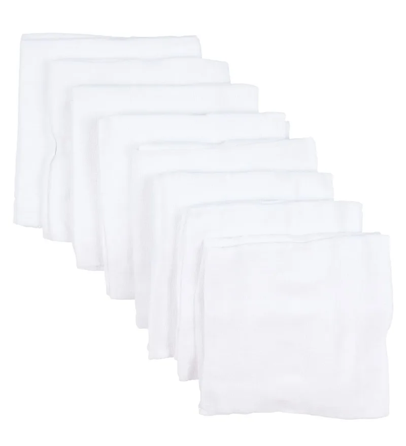 Hydrofiele Doek - 8-pack - 70x70 cm - Briljant White by Pippi Baby – product photo