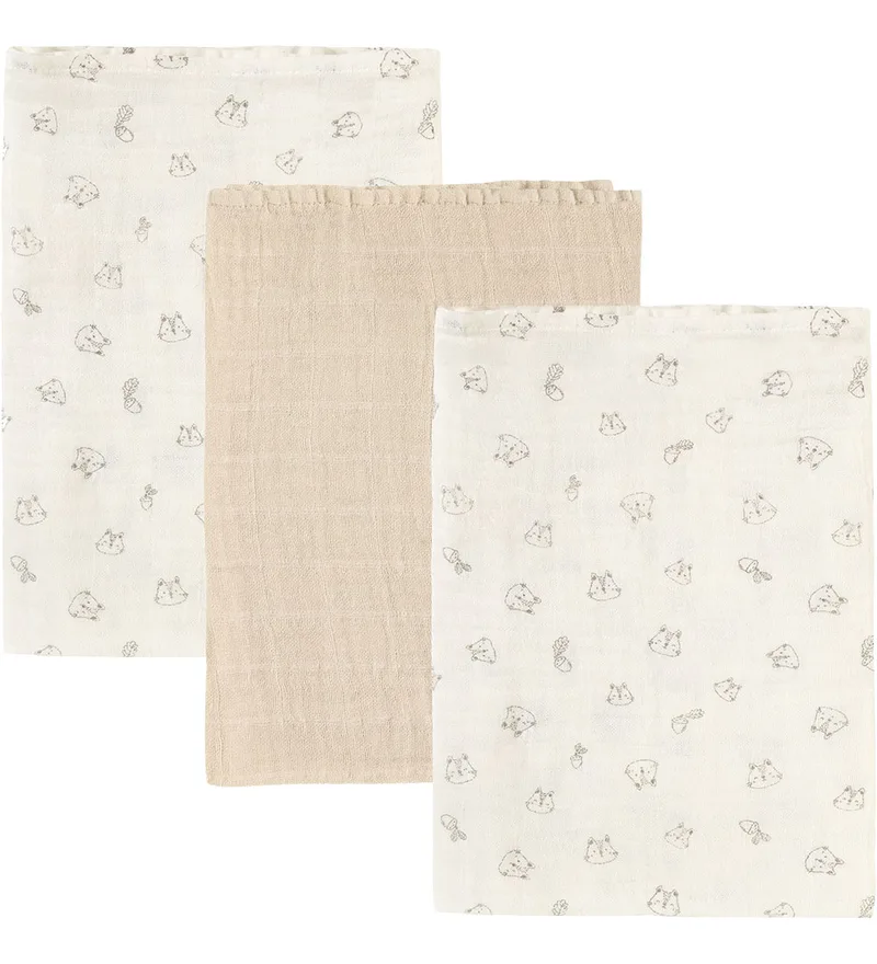 Hydrofiele Doek - Noos - 3-pack - 65x65 cm - Mousseli by Pippi Baby – product photo