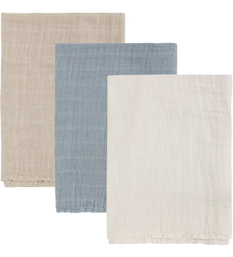 Hydrofiele Doek - Noos - 3-pack - Mousseline - 65x65 cm de Pippi Baby – photo produit