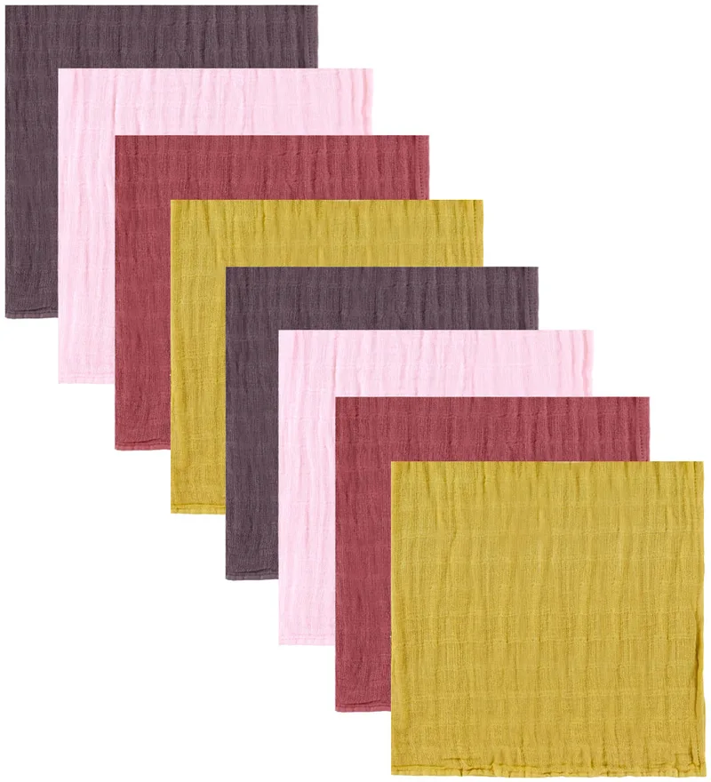 Hydrofiele Doek - Organic - 8-pack - 65x65 cm - Chalk Pink by Pippi Baby – product photo