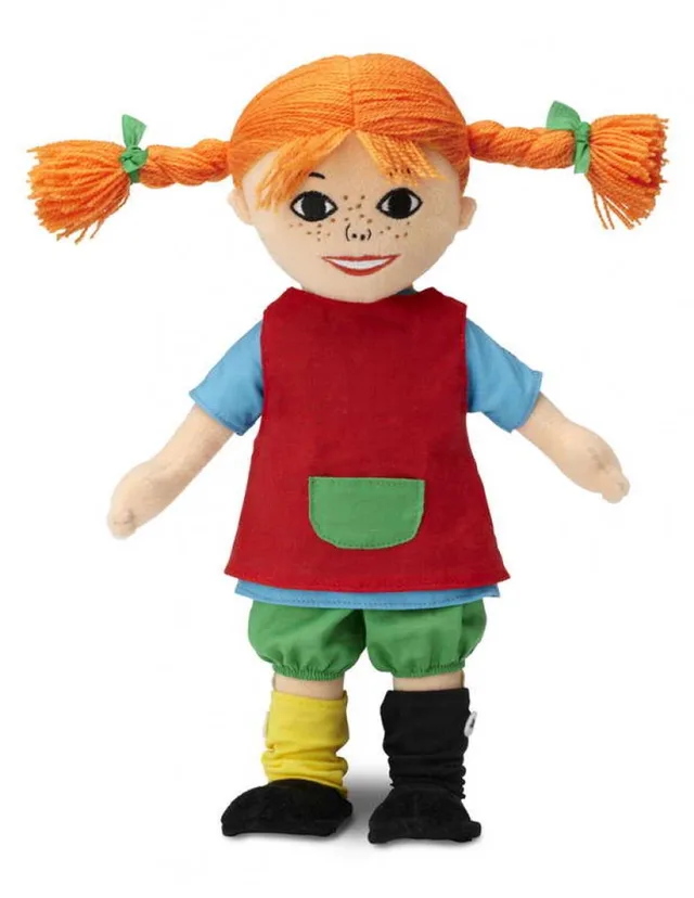 Kinderboeken Pippi Langkous knuffelpop - zachte pop 18cm speelgoed.