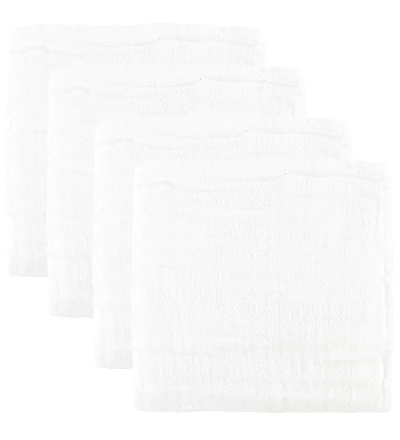 Pippi 4-pack Hydrofiele Doek - 65x65 cm - Wit by Pippi Baby – product photo