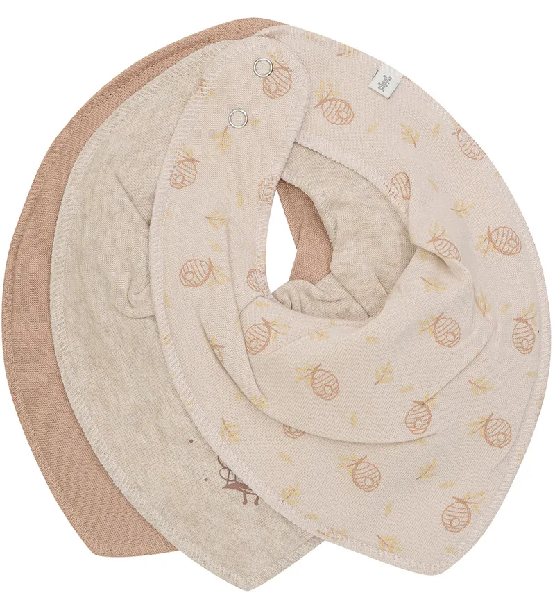 Slabbetjes - Puntig - 3-pack - Regenachtige dag de Pippi Baby – photo produit