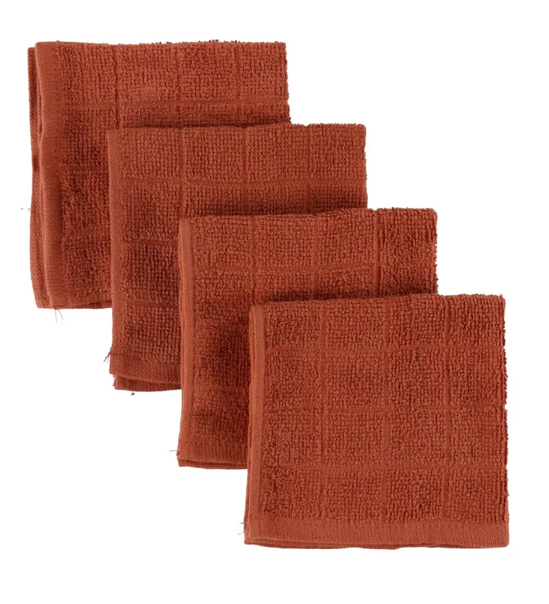 Washandjes - 4-pack - 27x27 - Redwood van Pippi Baby – productfoto