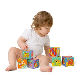 Badblokken - 6 stk - Blauw van Playgro – productfoto 2 van 2