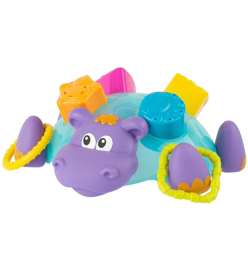 Badspeelgoed - Drijvend nijlpaard - Vormensorteerbox van Playgro – productfoto