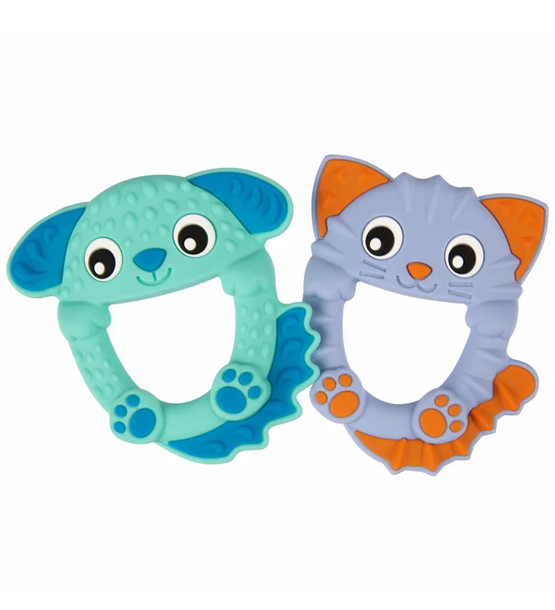Bijtring - 2-pack - Hondje & Kat van Playgro – productfoto