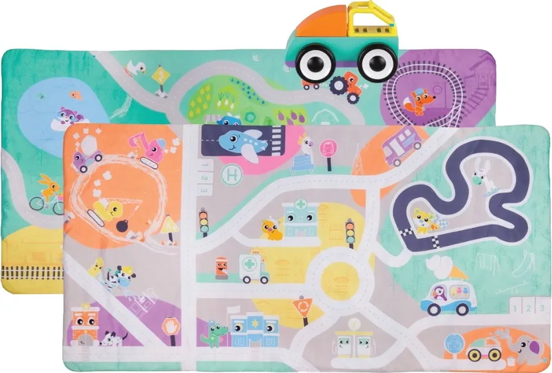 City To Country Jumbo Omkeerbaar Speelkleed P0188241 de Playgro en Multicolore – photo produit
