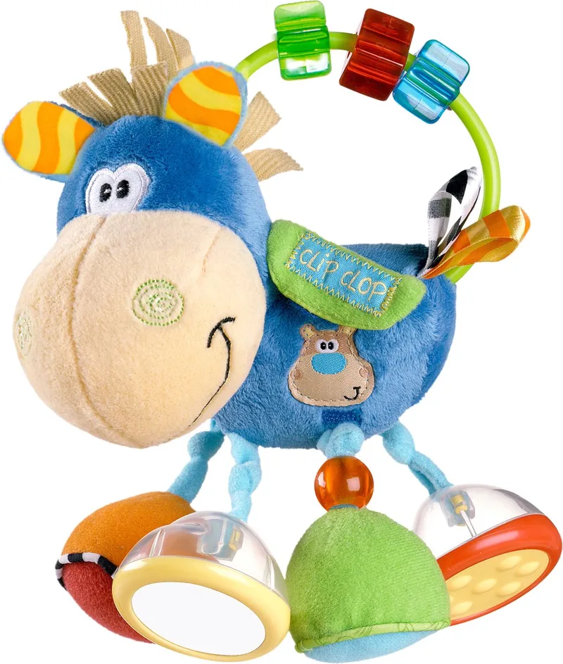 Clip Clop Rammelaar - Activiteitenspeeltje - Kraamkado de Playgro en Bleu – photo produit