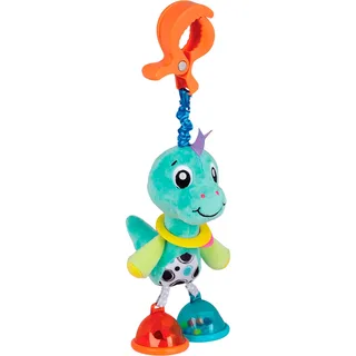 Dingly Dangly Dino - Hangspeeltje - Hangspeeltje Baby - Kinderwagenspeeltje - Rammelaar - Rammelaar Baby - Kinderwagenaccessoire - Buggyaccessoire - Educatief Speelgoed - Knuffeldier - Baby Speelgoed by Playgro in Multicolour – product photo 2 of 3