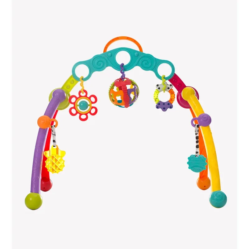 Fold and Go Playgym - Babygym - acitiviteitengym - Speelgoed Baby - Babyspeelgoed - Pasgeboren baby speelgoed - Ontwikkeling Baby - Kraamcadeau - 5 afneembare hangspeeltjes van Playgro in Meerkleurig – productfoto 5 van 5