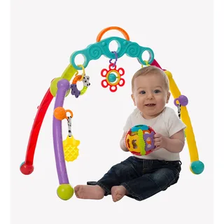 Fold and Go Playgym - Babygym - acitiviteitengym - Speelgoed Baby - Babyspeelgoed - Pasgeboren baby speelgoed - Ontwikkeling Baby - Kraamcadeau - 5 afneembare hangspeeltjes van Playgro in Meerkleurig – productfoto 2 van 5