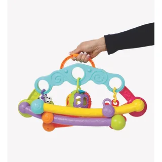 Fold and Go Playgym - Babygym - acitiviteitengym - Speelgoed Baby - Babyspeelgoed - Pasgeboren baby speelgoed - Ontwikkeling Baby - Kraamcadeau - 5 afneembare hangspeeltjes van Playgro in Meerkleurig – productfoto 3 van 5