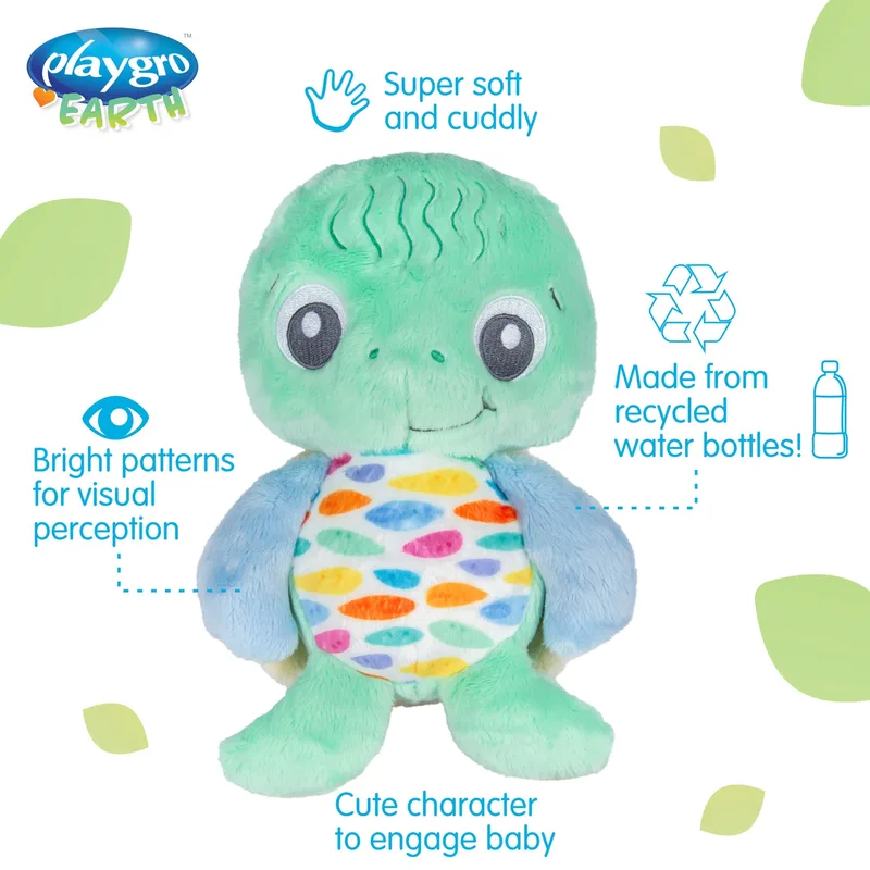 Kuscheltier Eco Schildkröte 22cm de Playgro en Multicolore, 22 × 15 × 7,5 mm – photo produit