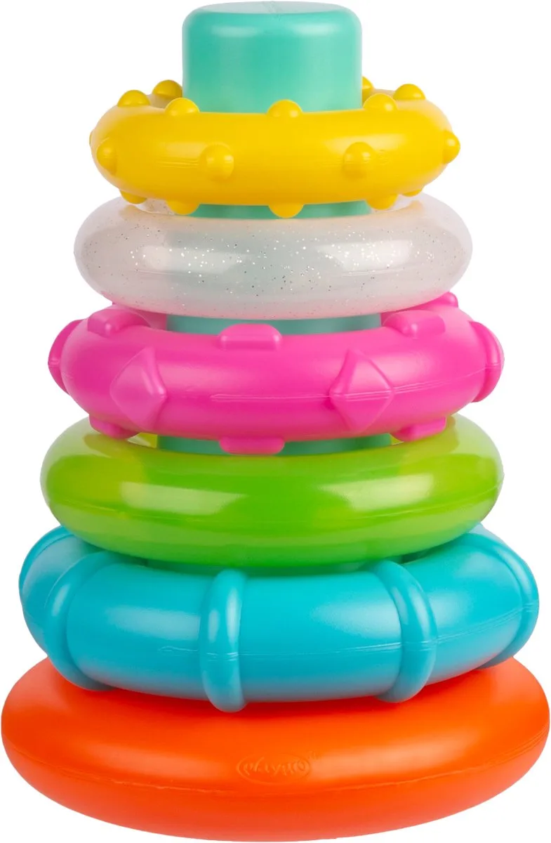 Sorteer- en Stapeltoren – Educatief Speelgoed – Speelgoed Baby - Speelgoed 1 jaar - Baby speelgoed - Interactief speelgoed Baby - Kraam Cadeau van Playgro in Meerkleurig – productfoto
