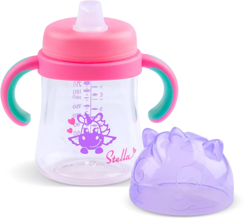 Tuitbeker Baby – Stella Eenhoorn Oefenbeker met Zachte Siliconen Tuit en Handvatten – Tritan – BPA-vrij – Vanaf 4 maanden by Playgro in Multi Coloured – product photo