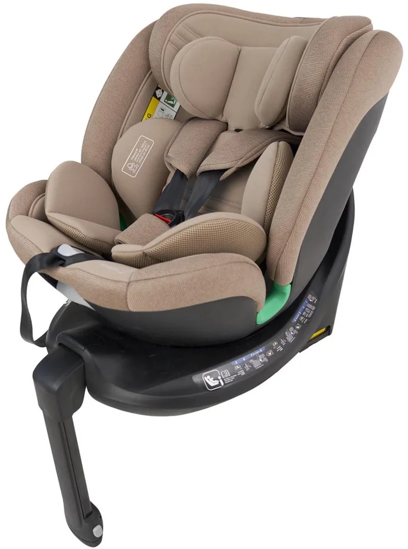 autostoel Senna - 360° Rotatie - i-Size Veiligheid - Isofix & Support Leg - Geen losse base nodig - bruin - 0-36 kg de Prénatal en Taupe – photo produit