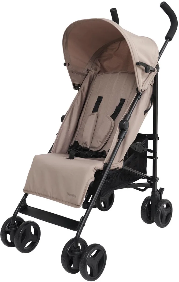 Buggy Elin - 5 Zit- en Ligstanden - 5-Punts Gordel - Plooibuggy - Zand - Max. 22 kg von Prénatal in Beige – Produktfoto