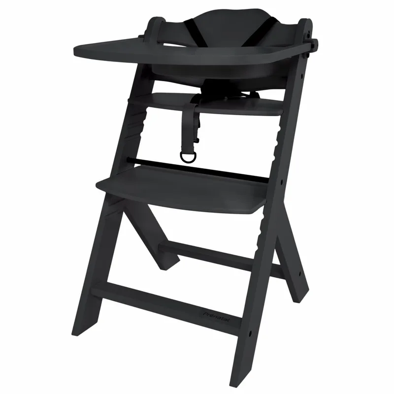 Houten Kinderstoel Evan - Meegroeistoel - Vanaf 6 maanden by Prénatal in Black – product photo