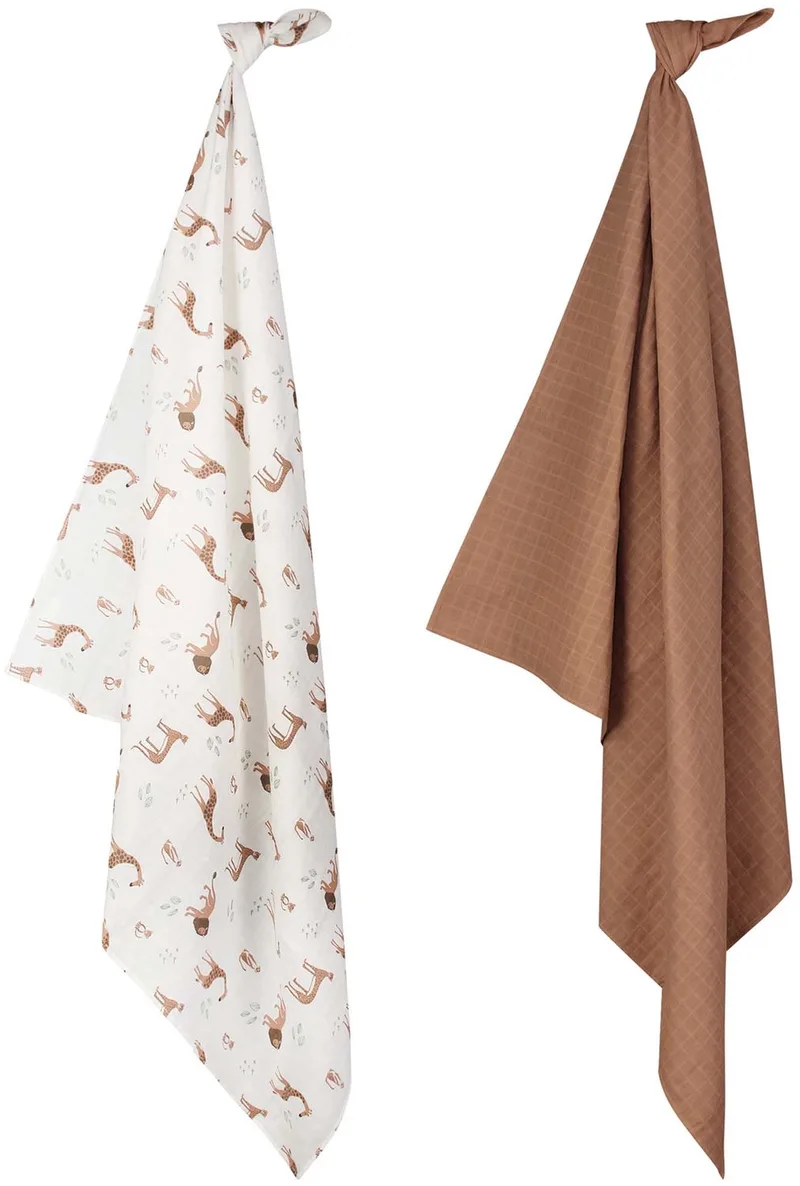 hydrofiele multidoeken savanne 2 stuks - hydrofiele multidoek - Ivory White van Prénatal in Wit – productfoto
