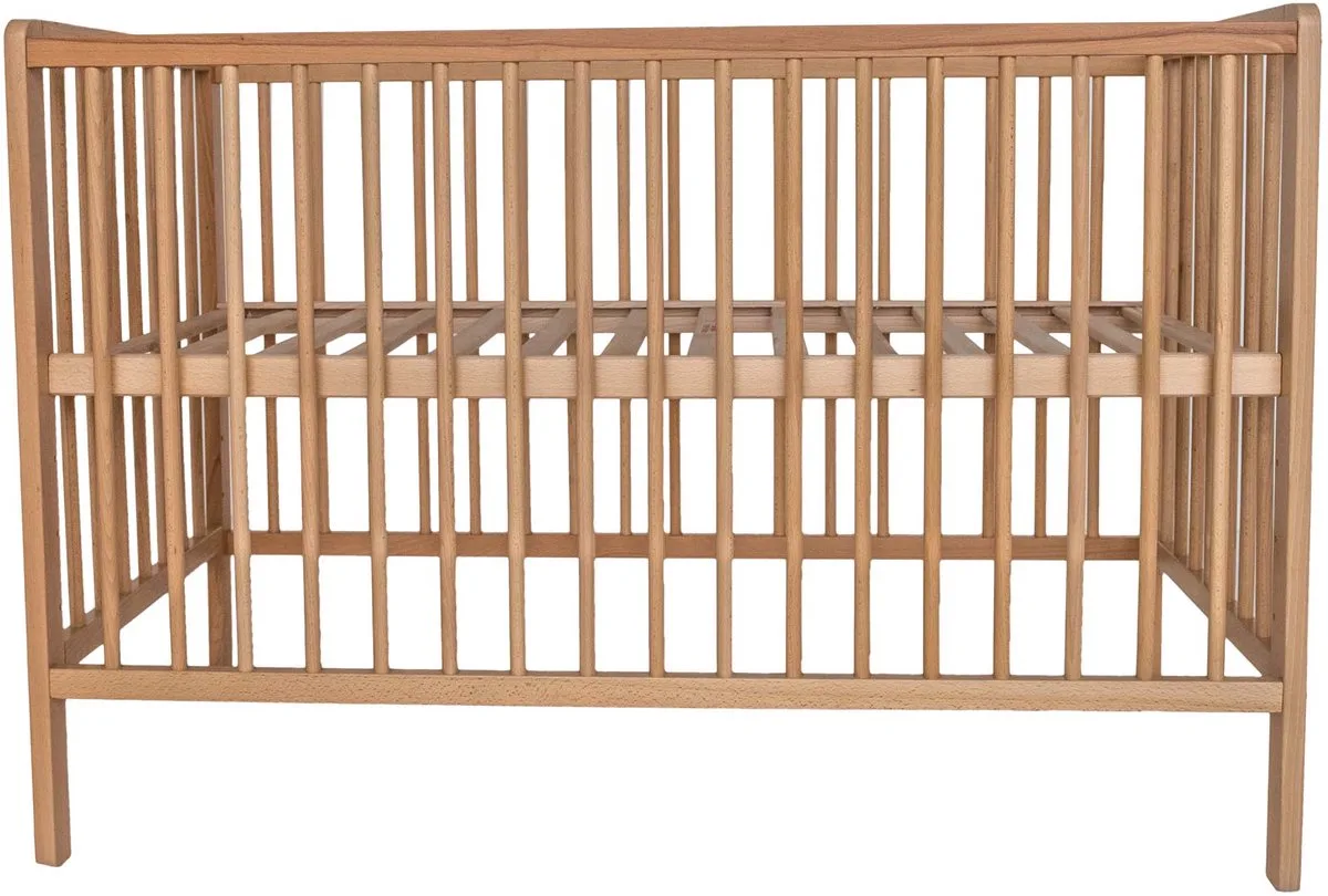 Ledikant Ebbe - Hout - Babybed - max. 30 kg - 60x120 cm by Prénatal in Natural – product photo