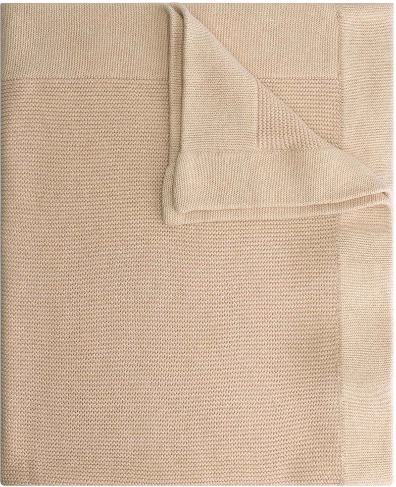 ledikantdeken Little Knits - Ecru Melange - Afmeting: 100x150cm de Prénatal en Blanc – photo produit
